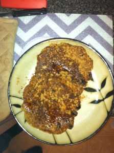 With toppings and optional ingredients 